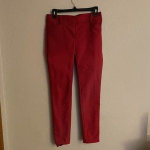 Ann Taylor Loft Marisa skinny work pant in red